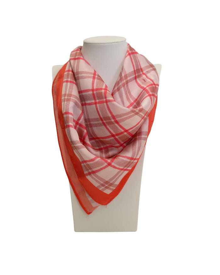 Bordered Plaid Neck Scarf - The Pink Tulip Clothing