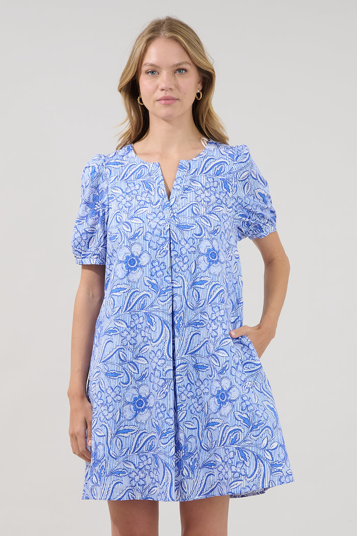Hally A-line Mini Dress Floral