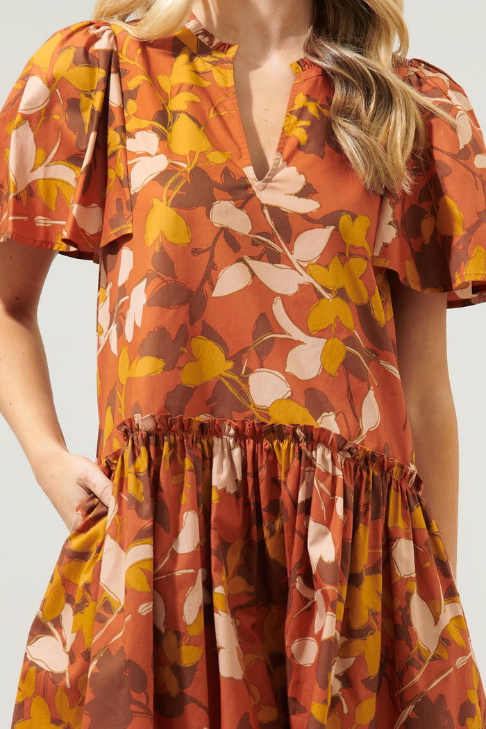 Khol Maple Rock A By Trapeze Mini Dress