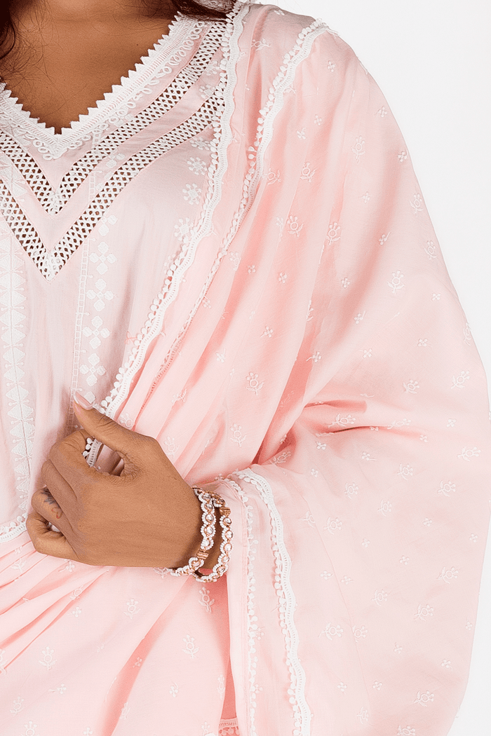 Mulmul Supima Cotton Coco Pink Dupatta