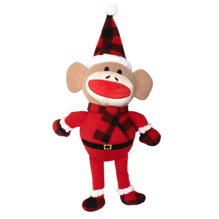 Plush Toy | Buffalo Sock Monkey Santa
