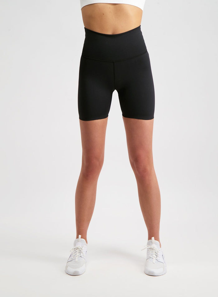 All Black Midi Biker Shorts