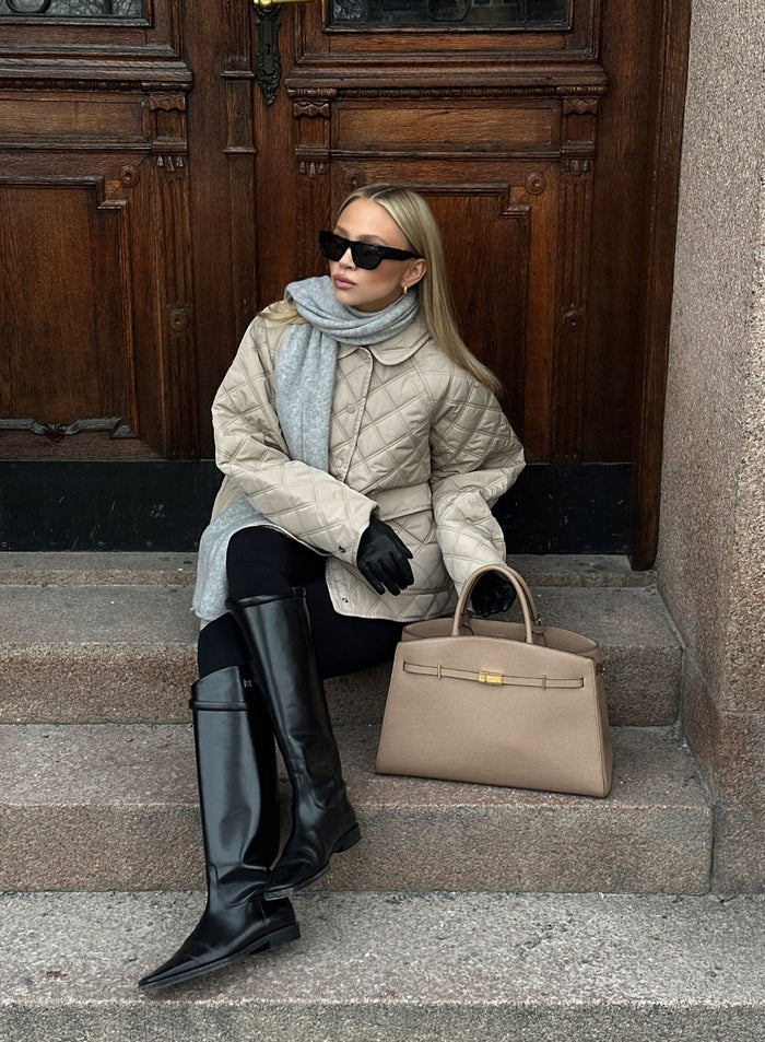 Beige Quilted Femme Jacket
