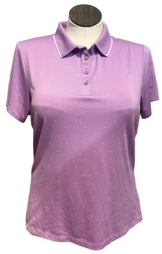 Callaway Women's Purple Short Sleeve Golf Top w/White Accents Size XL