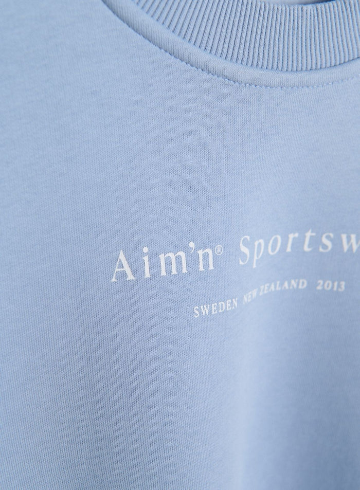 Cloudy Blue Serif Sweatshirt