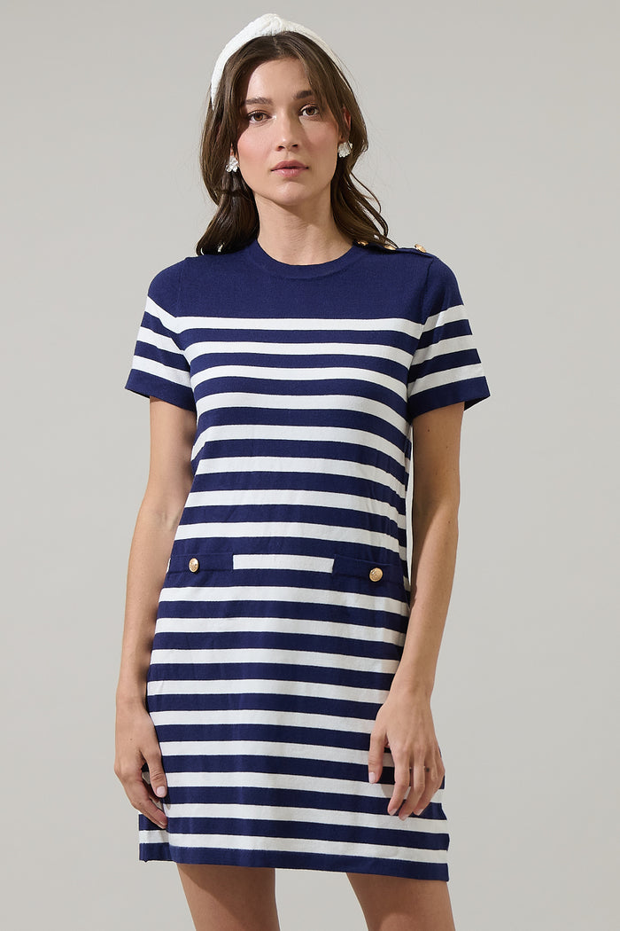 Ebie Striped Mini Dress