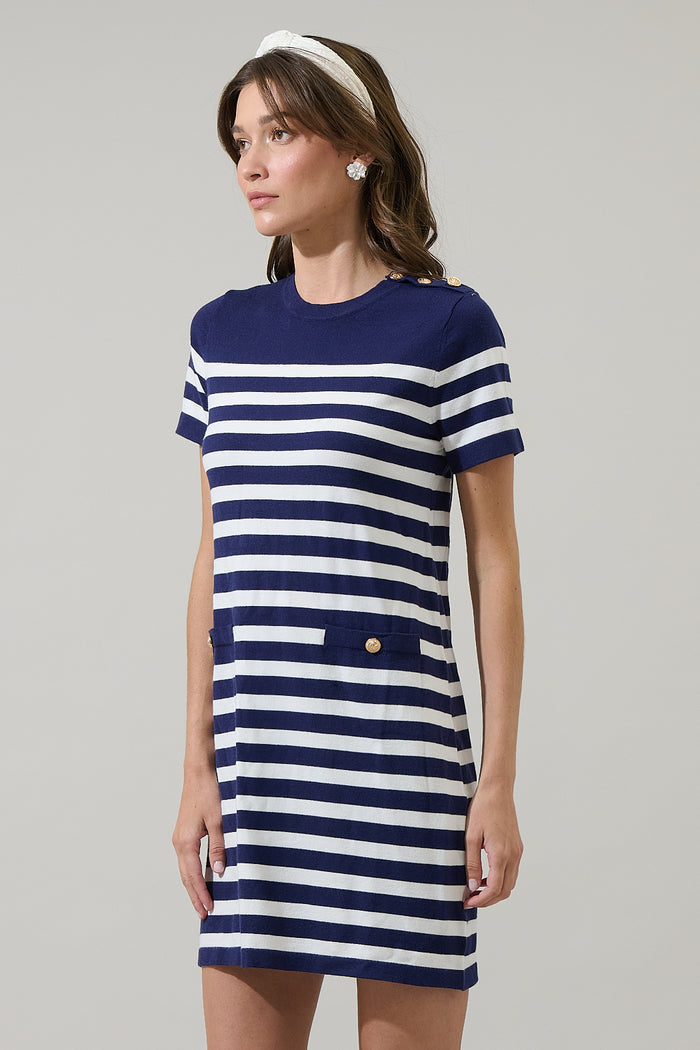 Ebie Striped Mini Dress