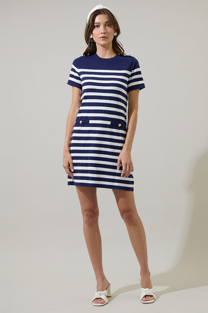 Ebie Striped Mini Dress
