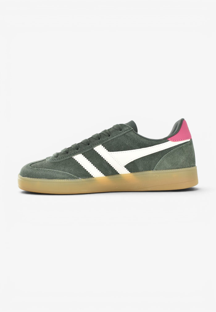 DAMES SPORTIEVE VETERSCHO-Groen suède/nubuck