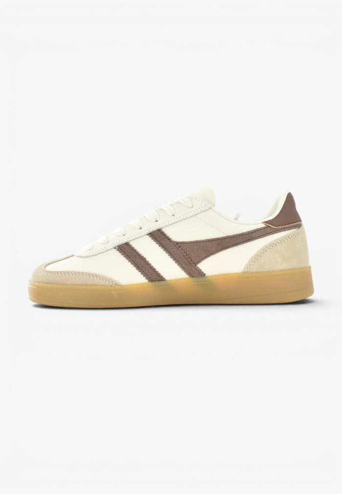 Heren veterschoenen-Beige combi kleur