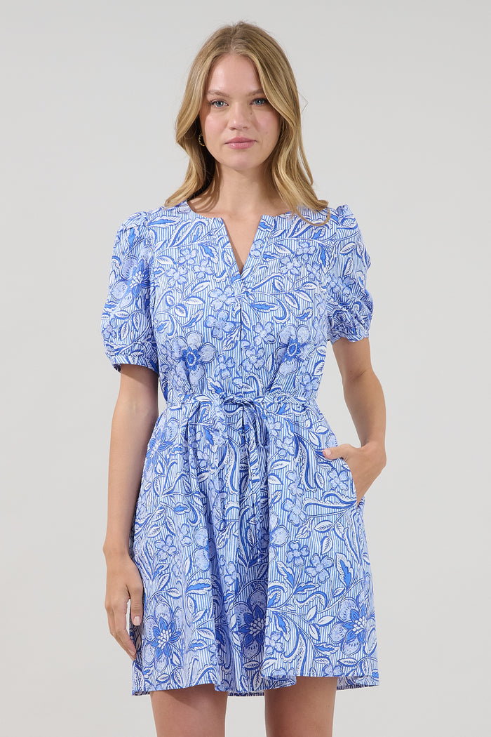 Hally A-line Mini Dress Floral
