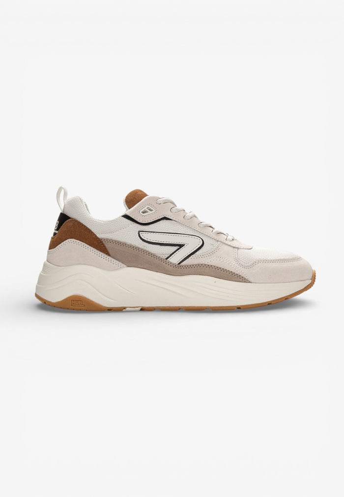 Heren veterschoenen-Beige combi kleur