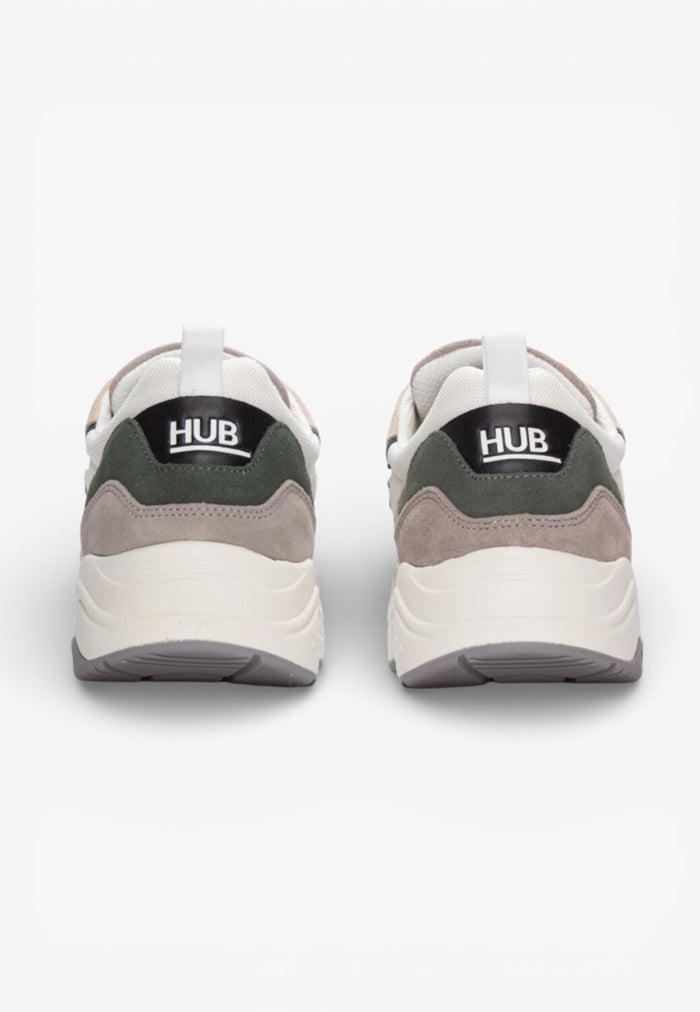 Heren veterschoenen-Groen combi kleur