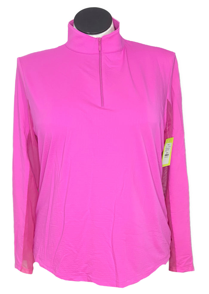 Ibkul Solid 1/4 Zip Sun Shirt Pullover