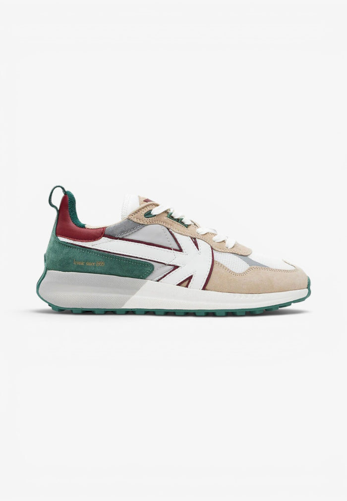 Heren veterschoenen-Beige combi kleur