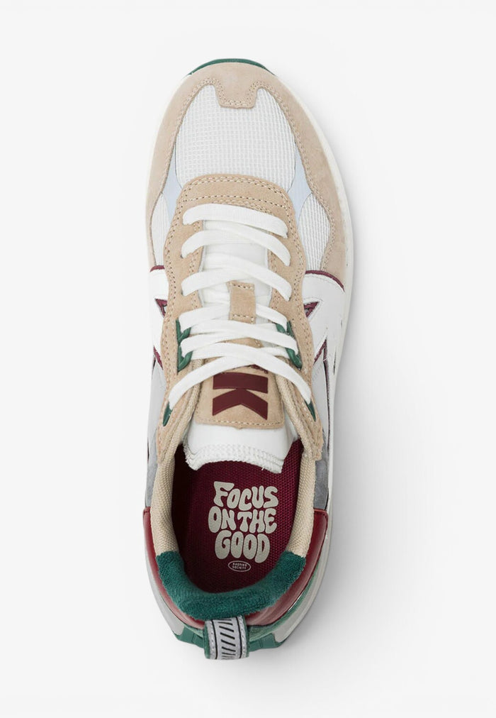Heren veterschoenen-Beige combi kleur