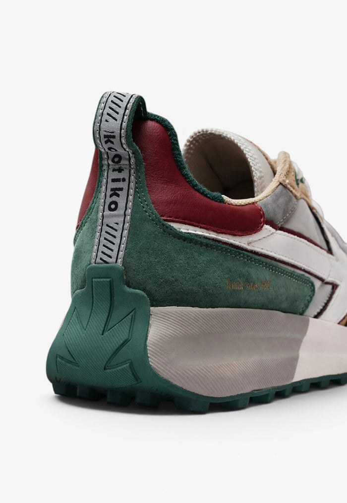Heren veterschoenen-Beige combi kleur