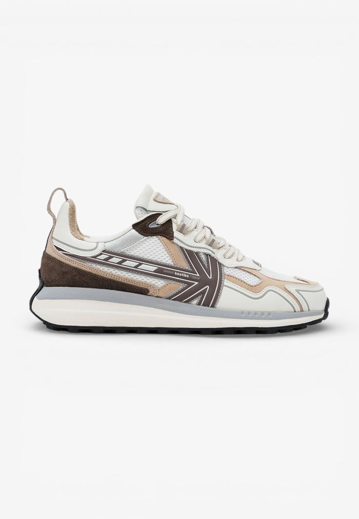 Heren veterschoenen-Wit combi kleur