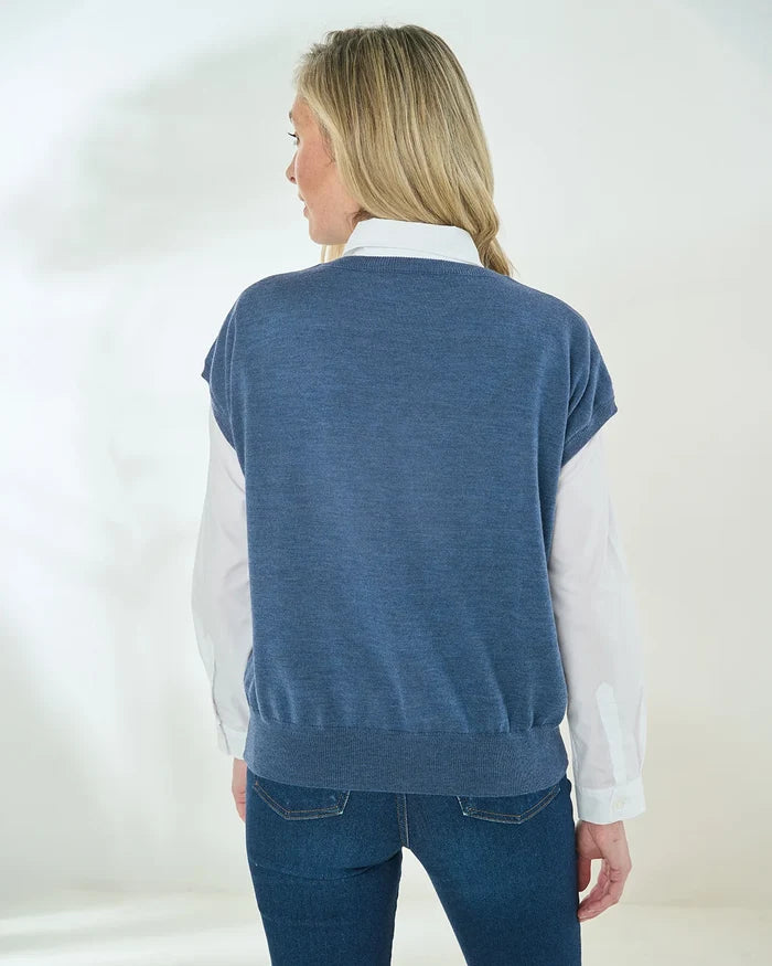 Lynette V Neck Merino Wool Slipover