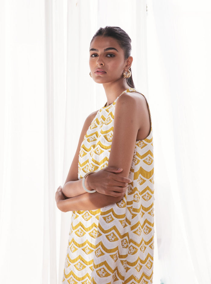 Melina Supima Cotton Mustard Dress