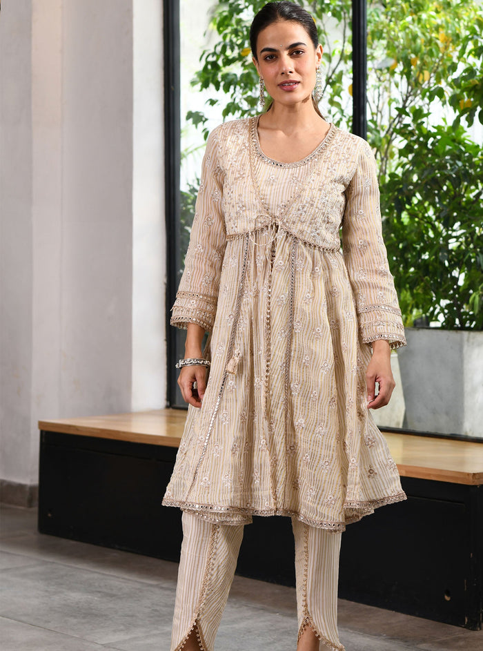 Mulmul Banarsi Finsbury Off White Dhoti Pant