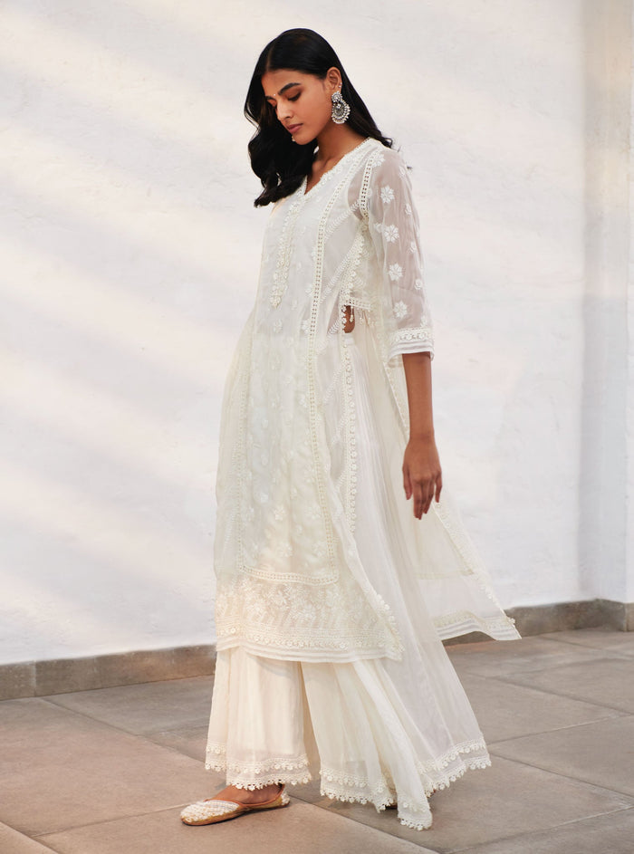 Mulmul Organza Armagh Kurta
