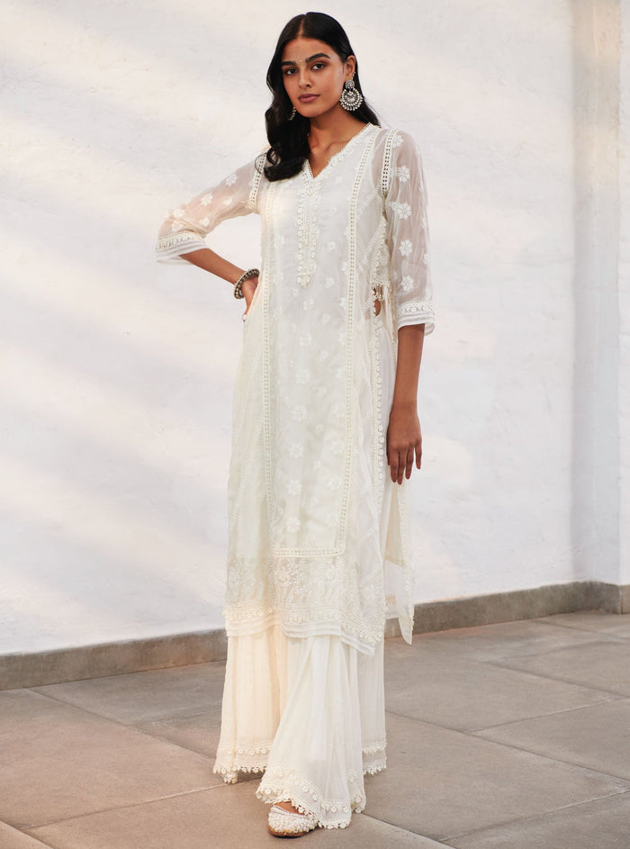 Mulmul Organza Armagh Kurta
