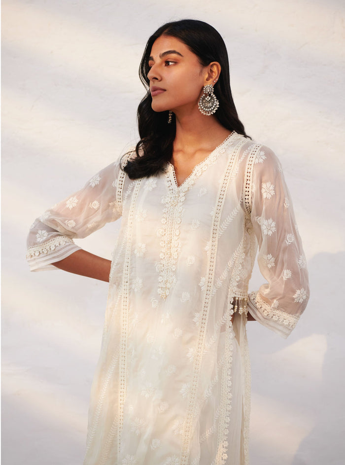 Mulmul Organza Armagh Kurta