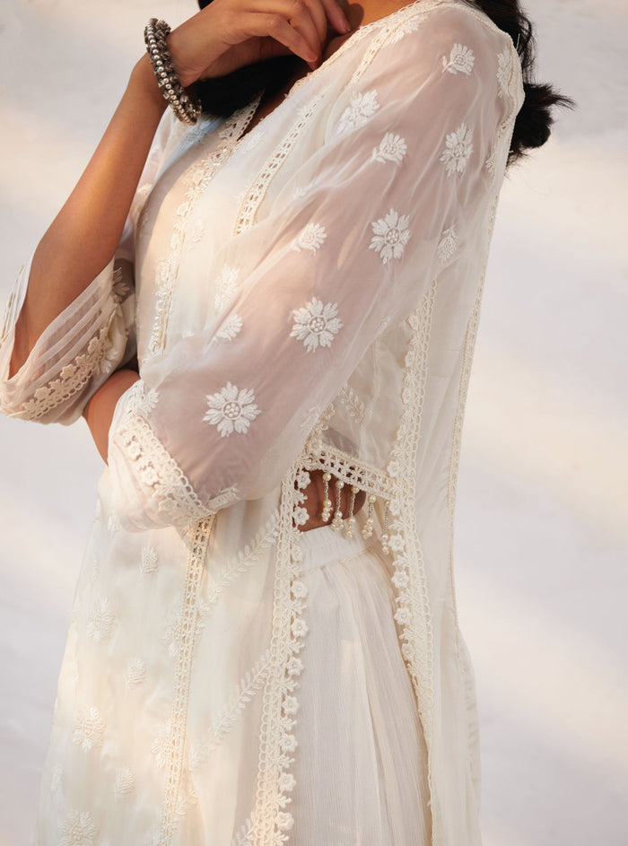 Mulmul Organza Armagh Kurta