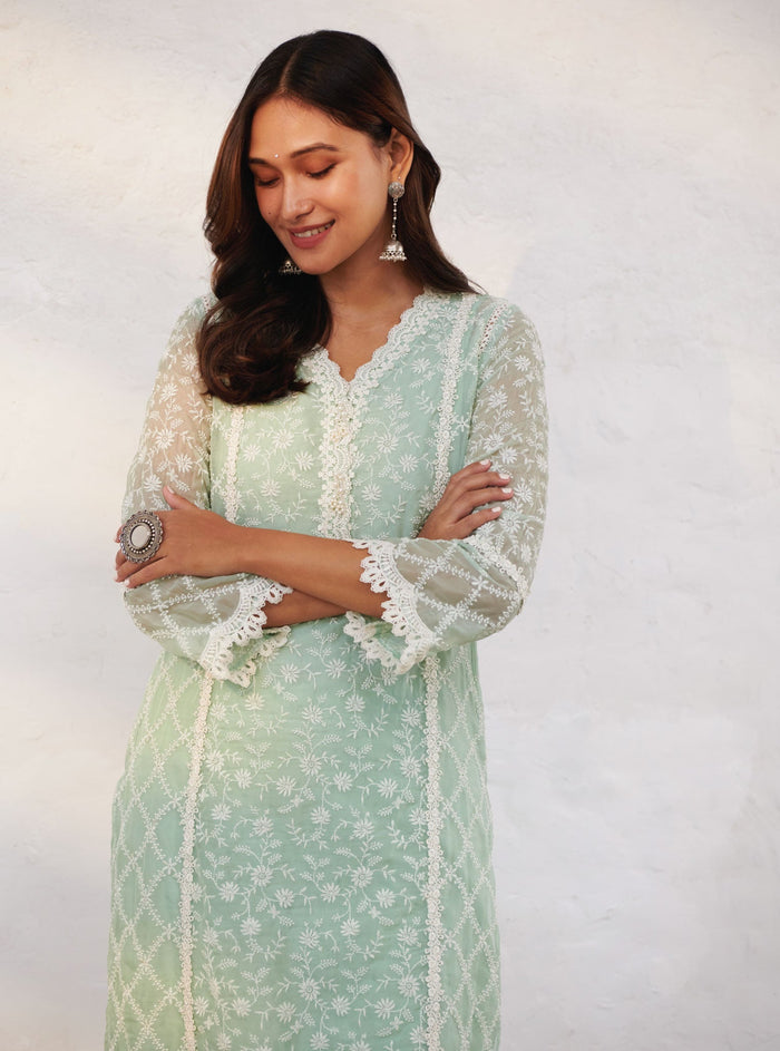 Mulmul Organza Sunderland Kurta