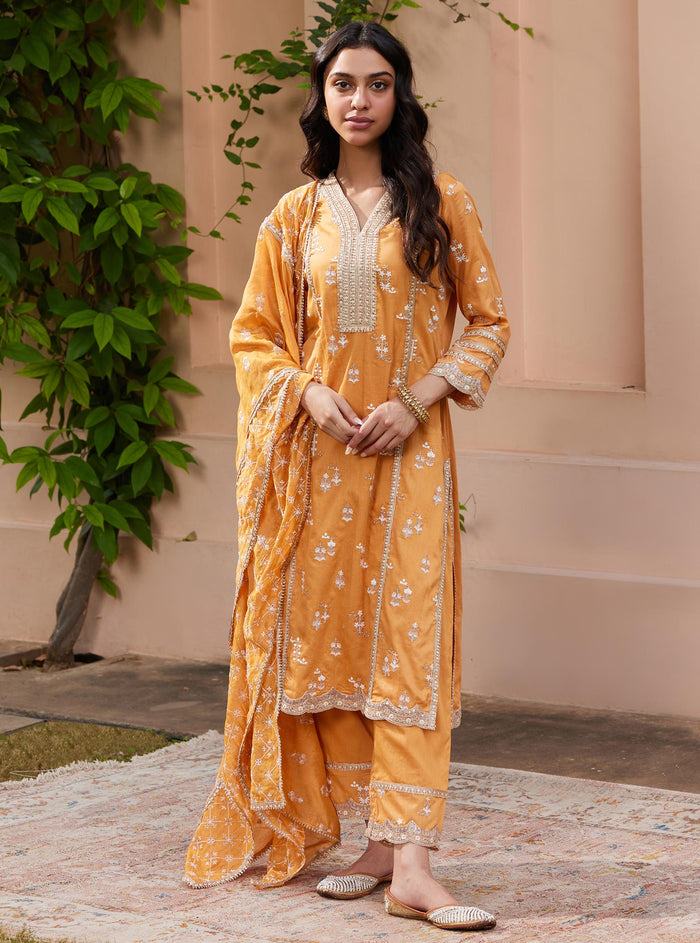 Mulmul Pima Nimisa Orange Pant