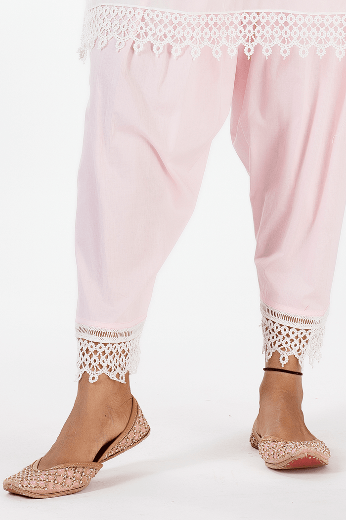 Mulmul Supima Cotton Kai Pink Salwar