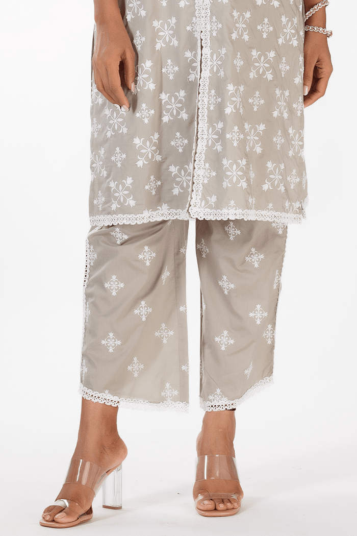 Mulmul Supima Cotton Vera Grey Pant