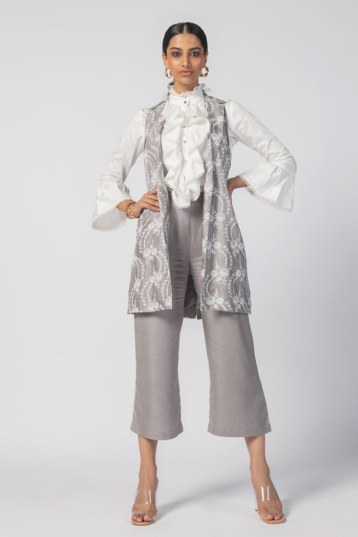Mulmul Wool Tiare Grey Jacket