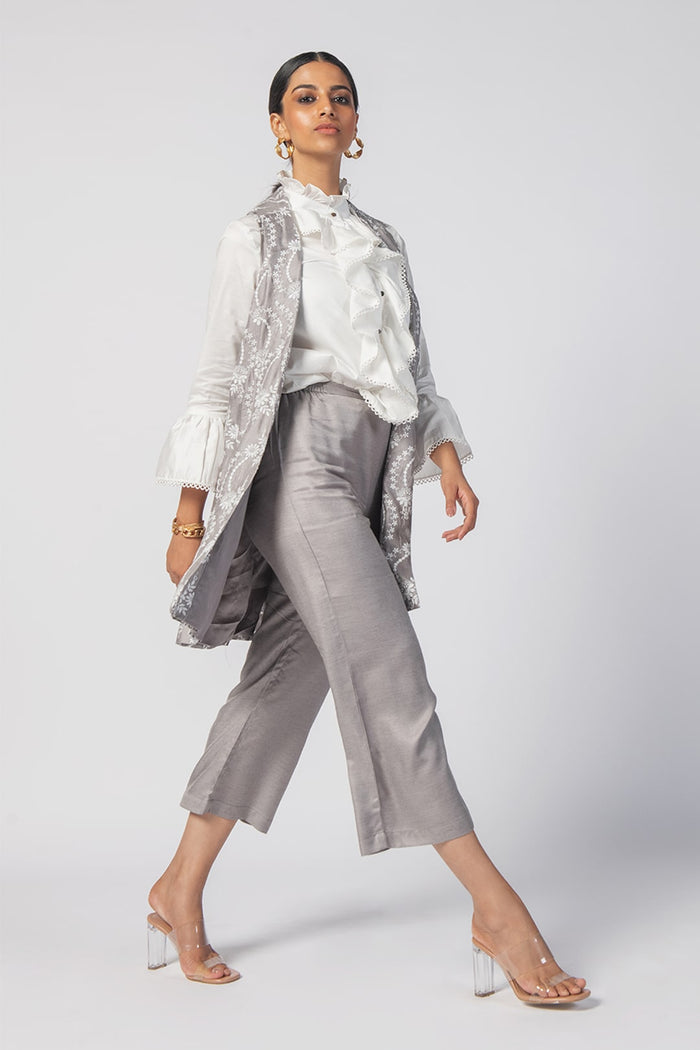 Mulmul Wool Tiare Grey Jacket