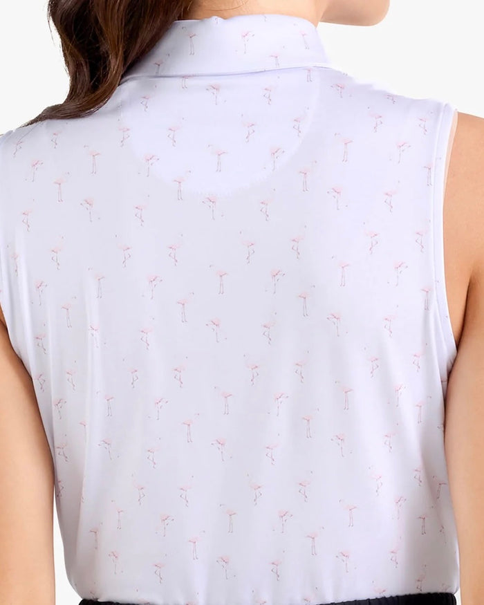 New Women's Bad Birdie Legs for Days -Friosty Petal Sleeveless Golf Polo