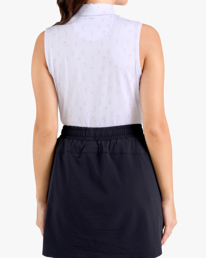 New Women's Bad Birdie Legs for Days -Friosty Petal Sleeveless Golf Polo