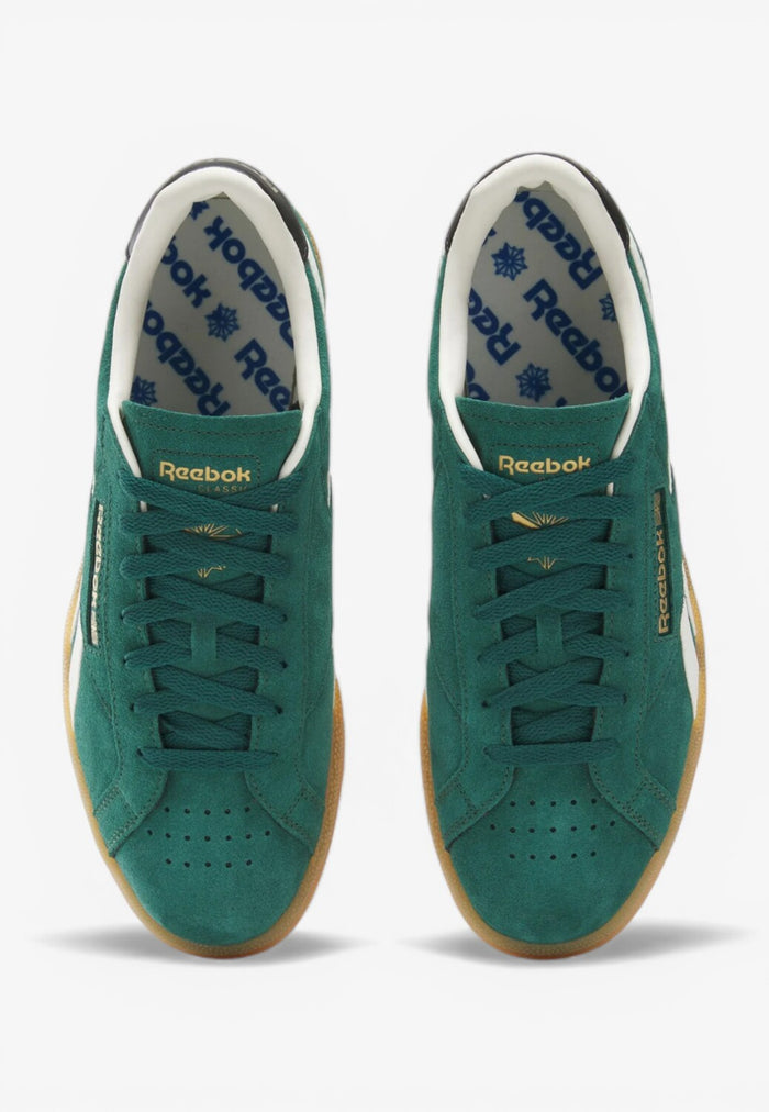 Heren veterschoenen-Groen suède/nubuck