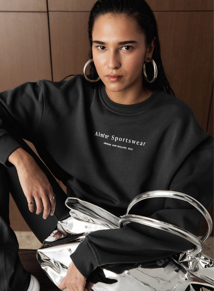 Shadow Grey Serif Sweatshirt
