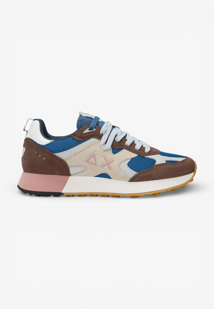 Heren veterschoenen-Bruin combi kleur