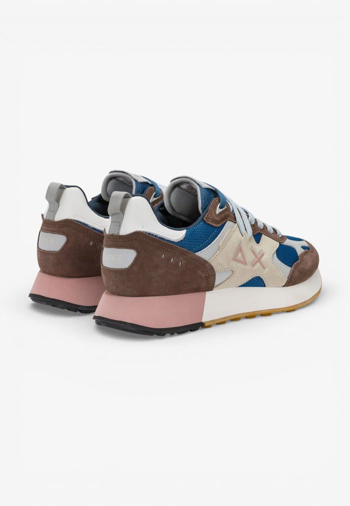 Heren veterschoenen-Bruin combi kleur