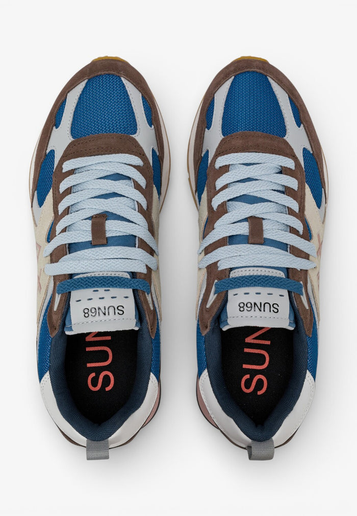 Heren veterschoenen-Bruin combi kleur