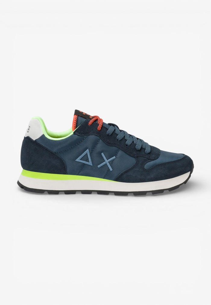 Heren veterschoenen-Blauw suède/nubuck