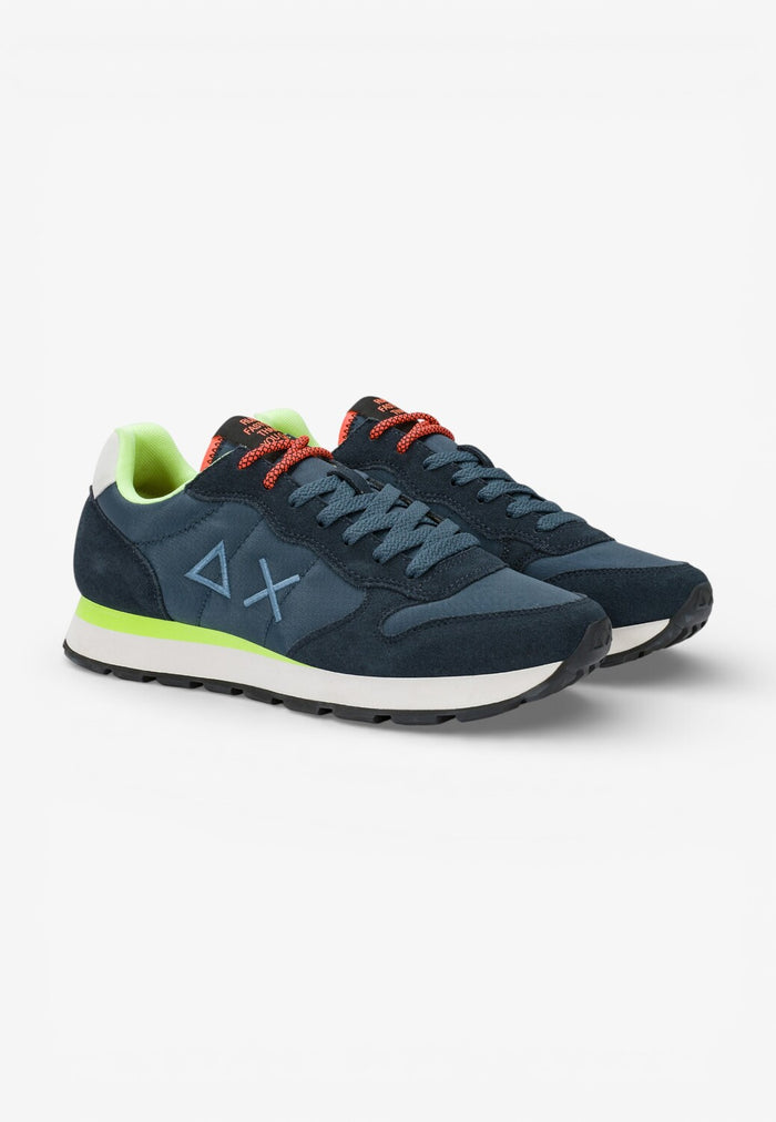 Heren veterschoenen-Blauw suède/nubuck