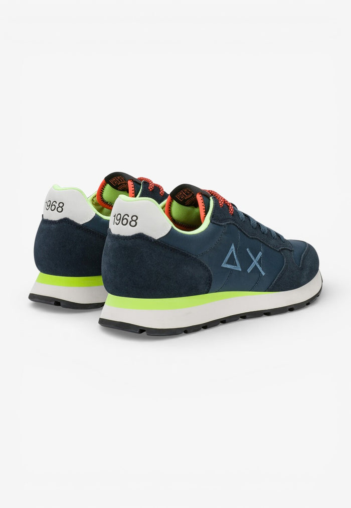 Heren veterschoenen-Blauw suède/nubuck