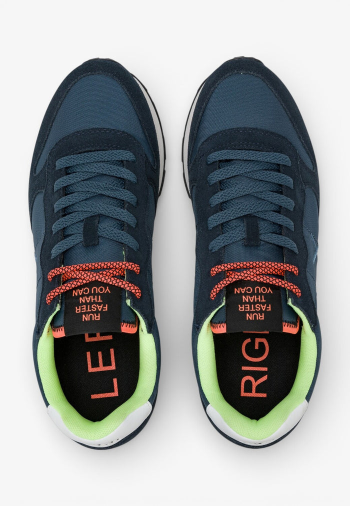 Heren veterschoenen-Blauw suède/nubuck