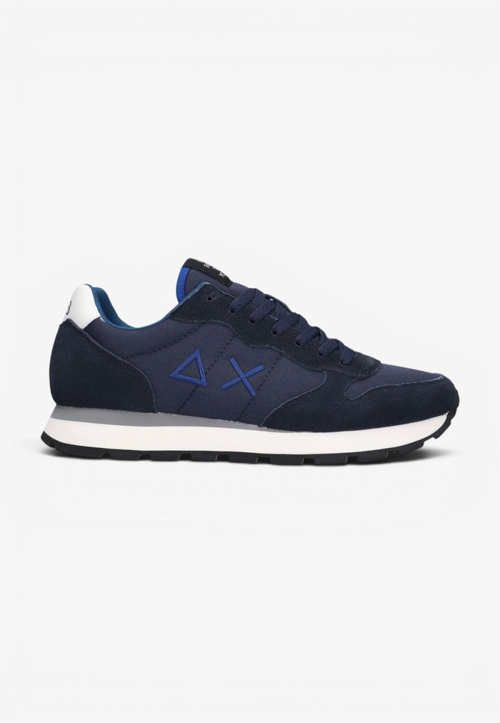 Heren veterschoenen-Blauw combi kleur