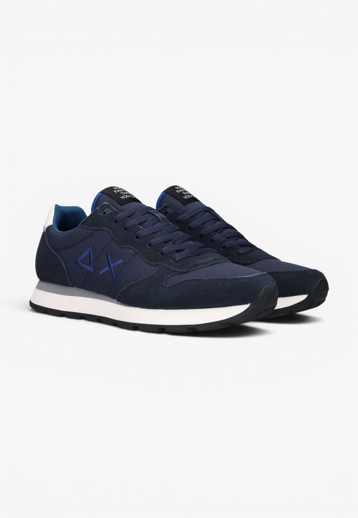 Heren veterschoenen-Blauw combi kleur