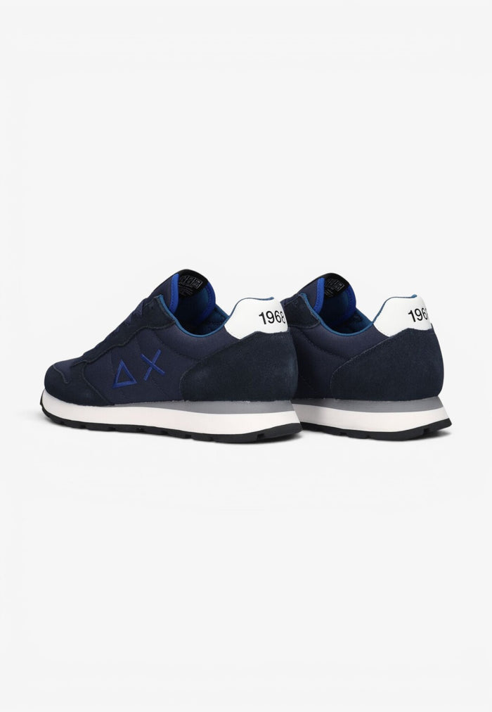Heren veterschoenen-Blauw combi kleur