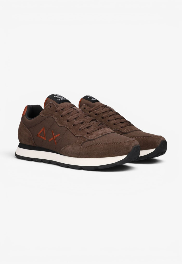 Heren veterschoenen-Bruin combi kleur